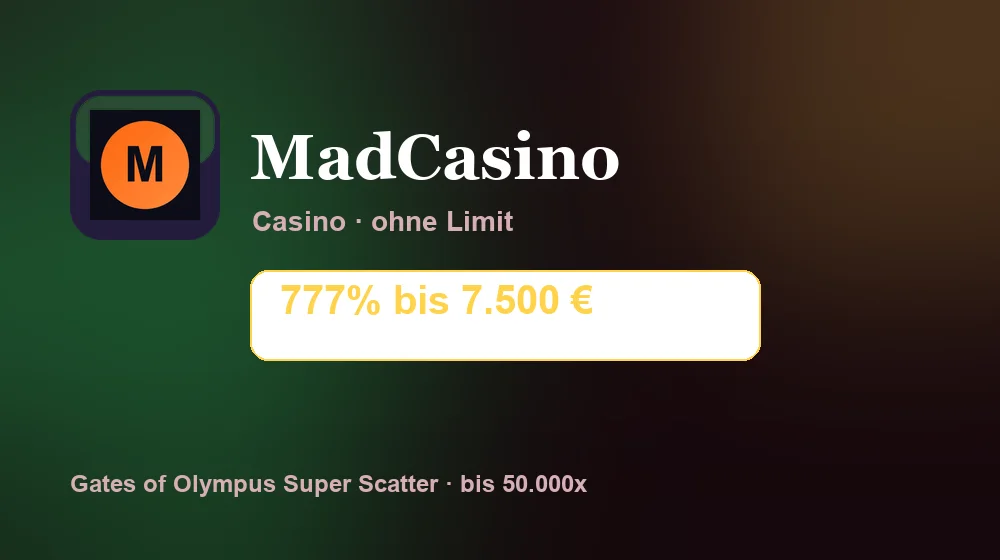 Screenshot von MadCasino Casino